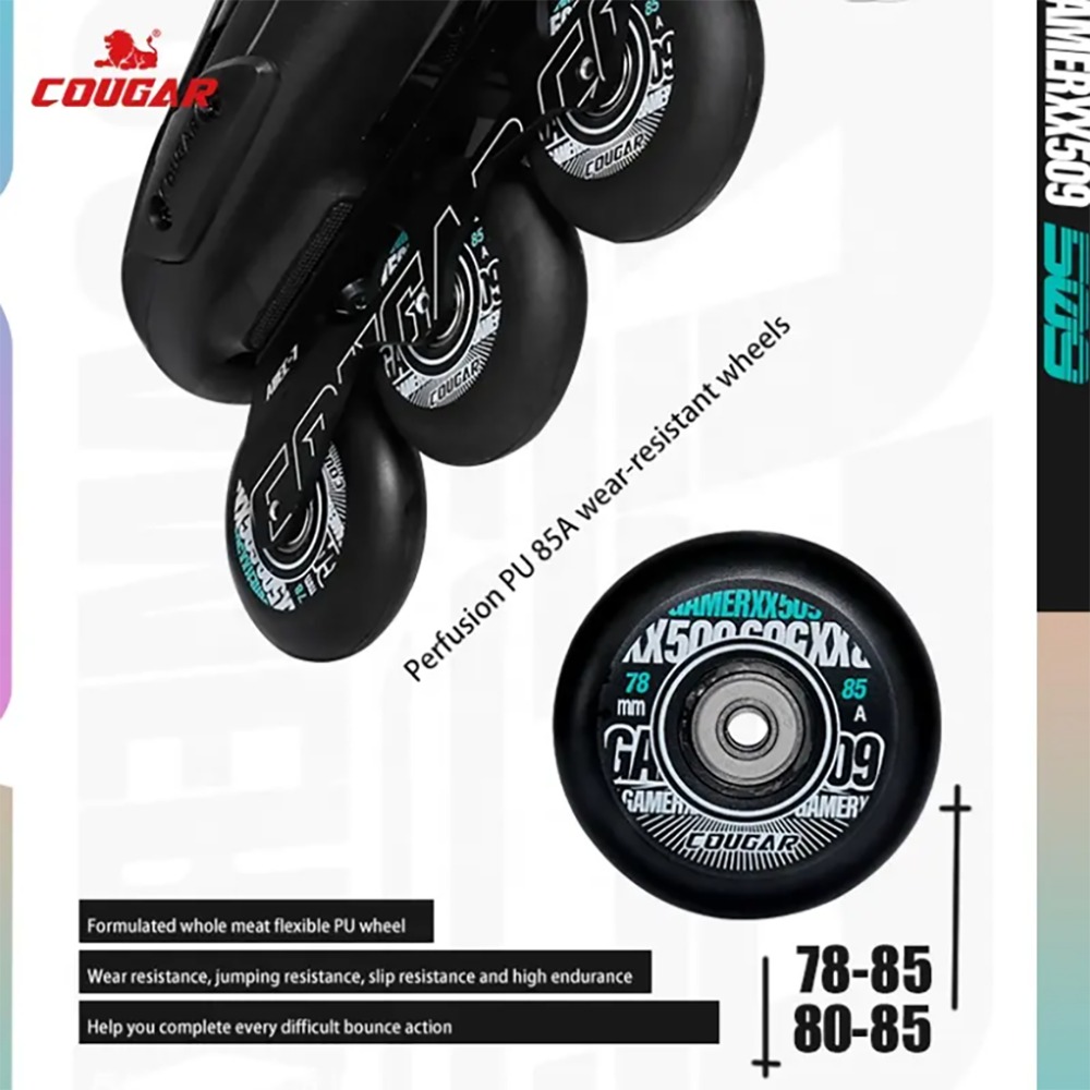 MZS509C Cougar Super Freestyle Slalom Inline Roller Skates - Image 4