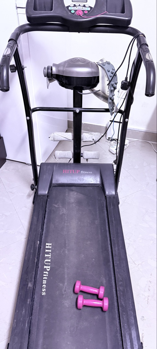 Treadmill with tummy trimmer and dumbbells-1 kg - Image 1