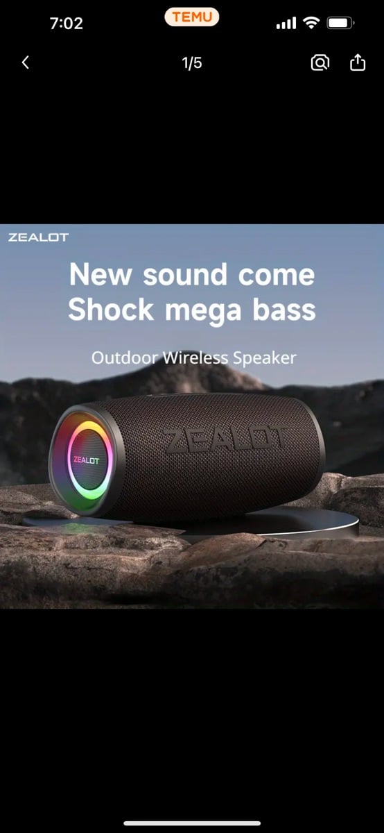 Wireless Speakers, Outdoor Portable Subwoofer Speaker, EQ Mode - Image 2
