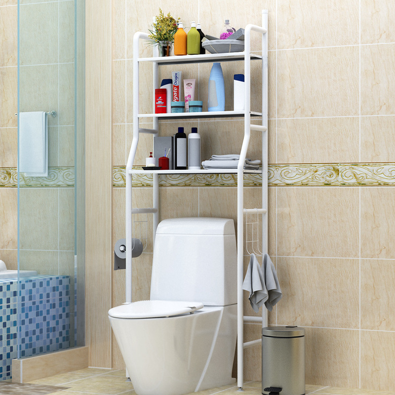 Over Toilet Storage Rack | Washing Machine Rack– Organizer Shelf for Bathroom | رف حمام فوق المرحاض من الستانلس ستيل - Image 2