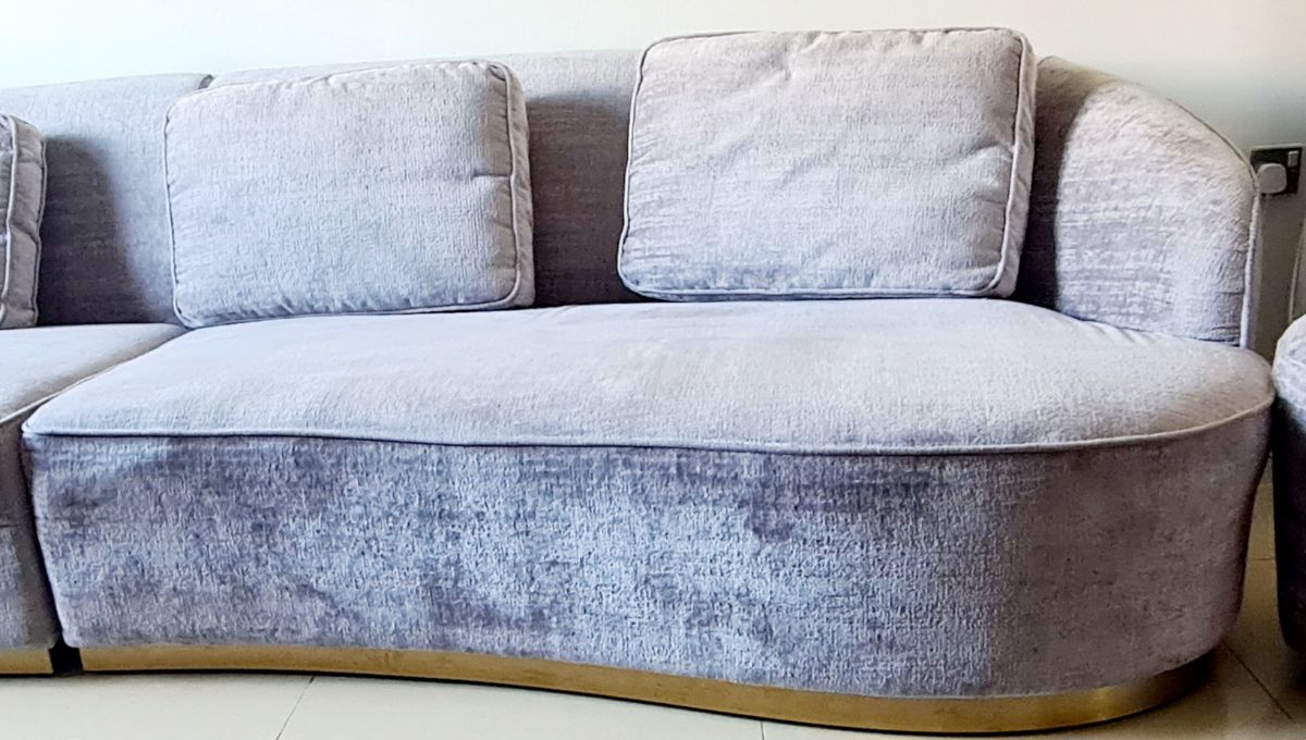 Modern Grey Sofa Set (5-6 seater) Majlis with 2x Club Chairs (1+1) - Image 6