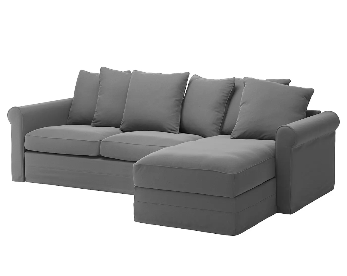 3seater sofa bed ikea grey - Image 2