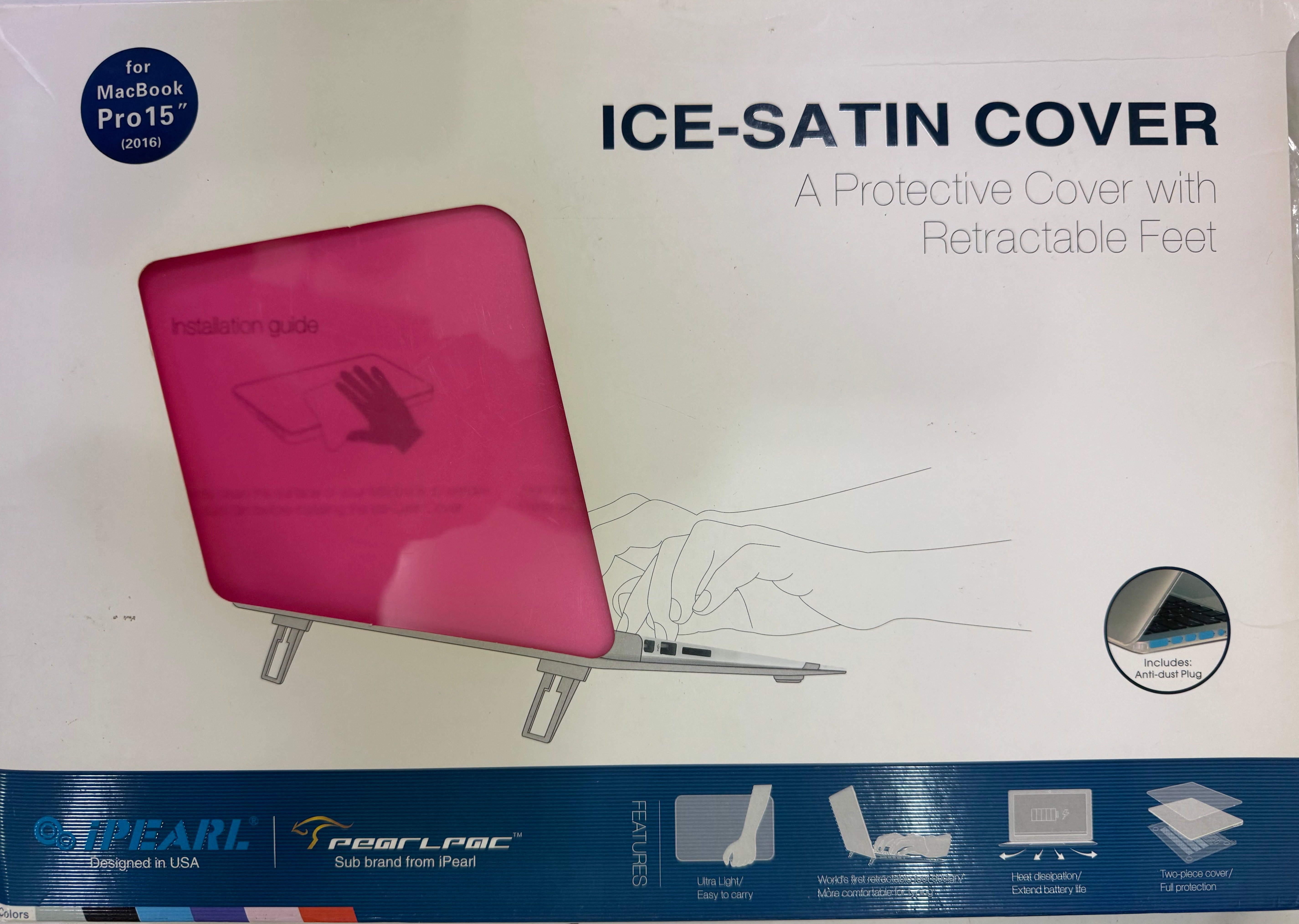 CE-SATIN COVER Protective cover with retractable fee-Macbook Pro 2016-15inch - Image 1