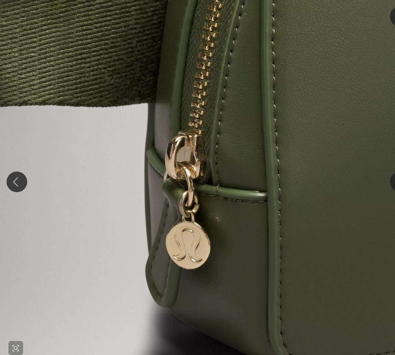 Lululemon Cactus Leather Belt Bag – Olive Green/Gold (Brand New!) - Image 6