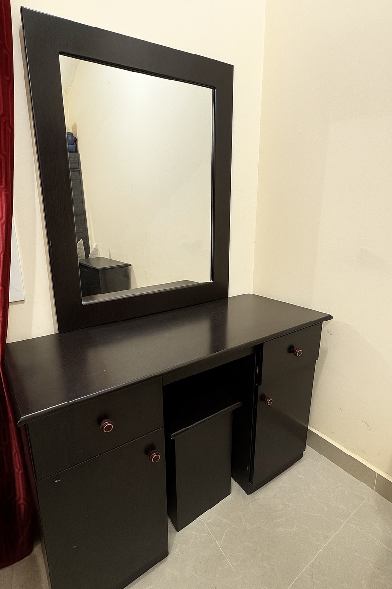 Bed Frame with side table, dressing table - Image 1