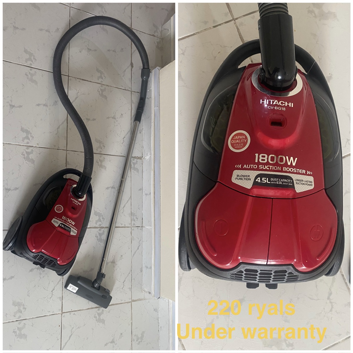 Hitachi vacuum cleaner - Image 1