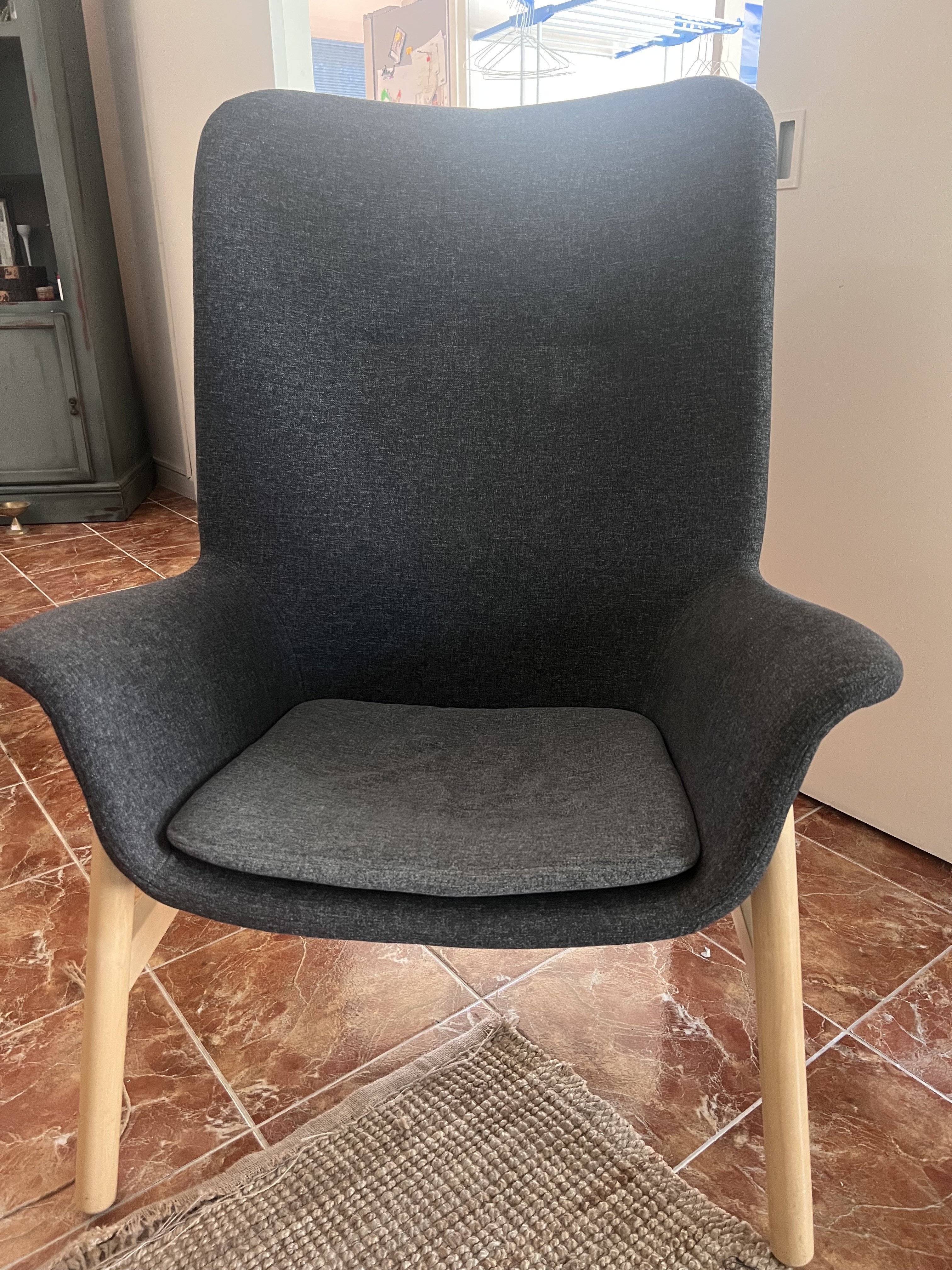 Ikea black vedbo single arm chair 250 - Image 1