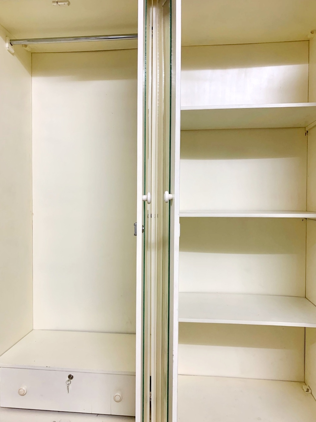 4 Door Wooden Cupboard ( With Mirror) - Image 2