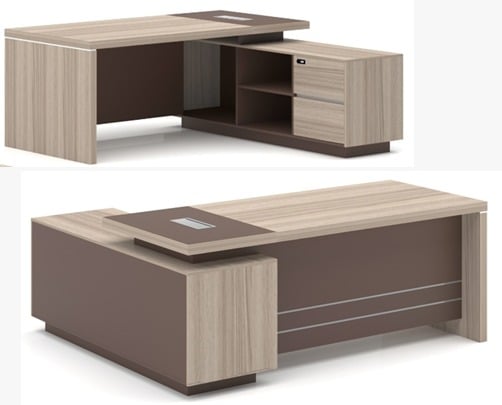Model:- WN-103-16 | Executive Manager office Table | size: 160X80X75 cm. | Color:- Tina - Image 1