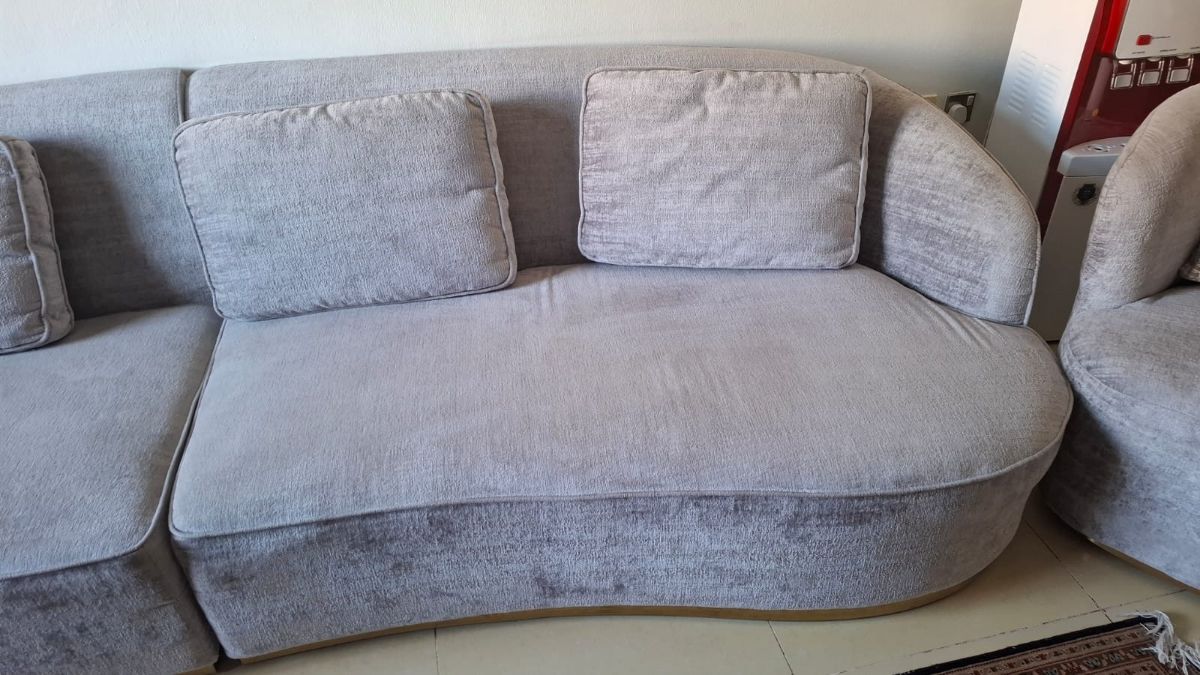 Modern Grey Sofa Set (5-6 seater) Majlis with 2x Club Chairs (1+1) - Image 5