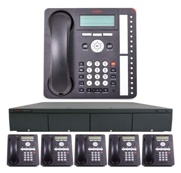 Avaya IP Office Phone System with 6 1416 Digital Phones - Image 1