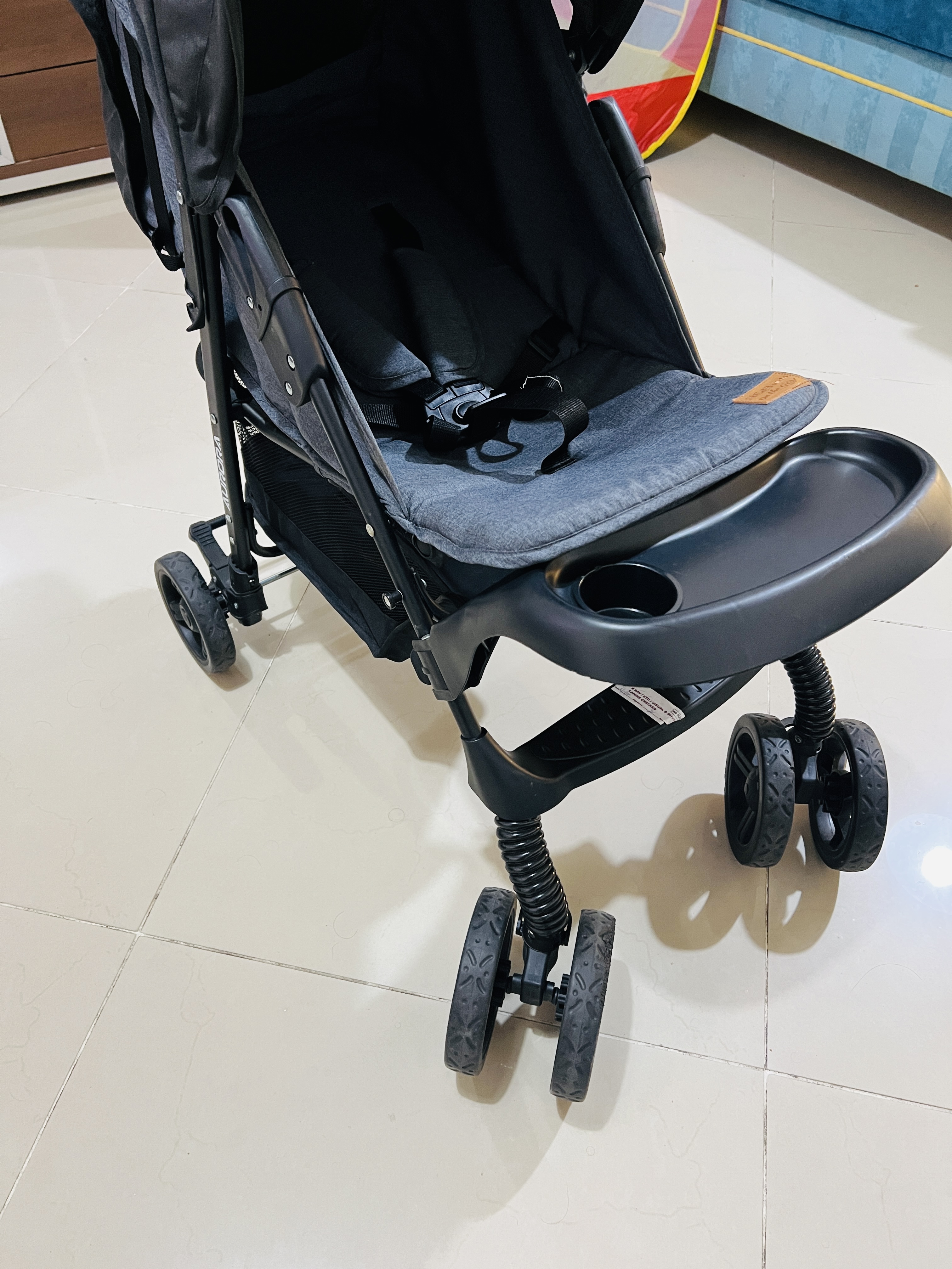 AURORA Baby Stroller – R&B Kids | Grey & Black | Excellent Condition - Image 6