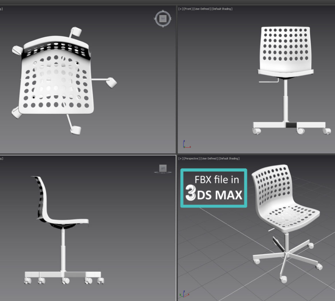 IKEA Swivel desk chair blue - Image 2