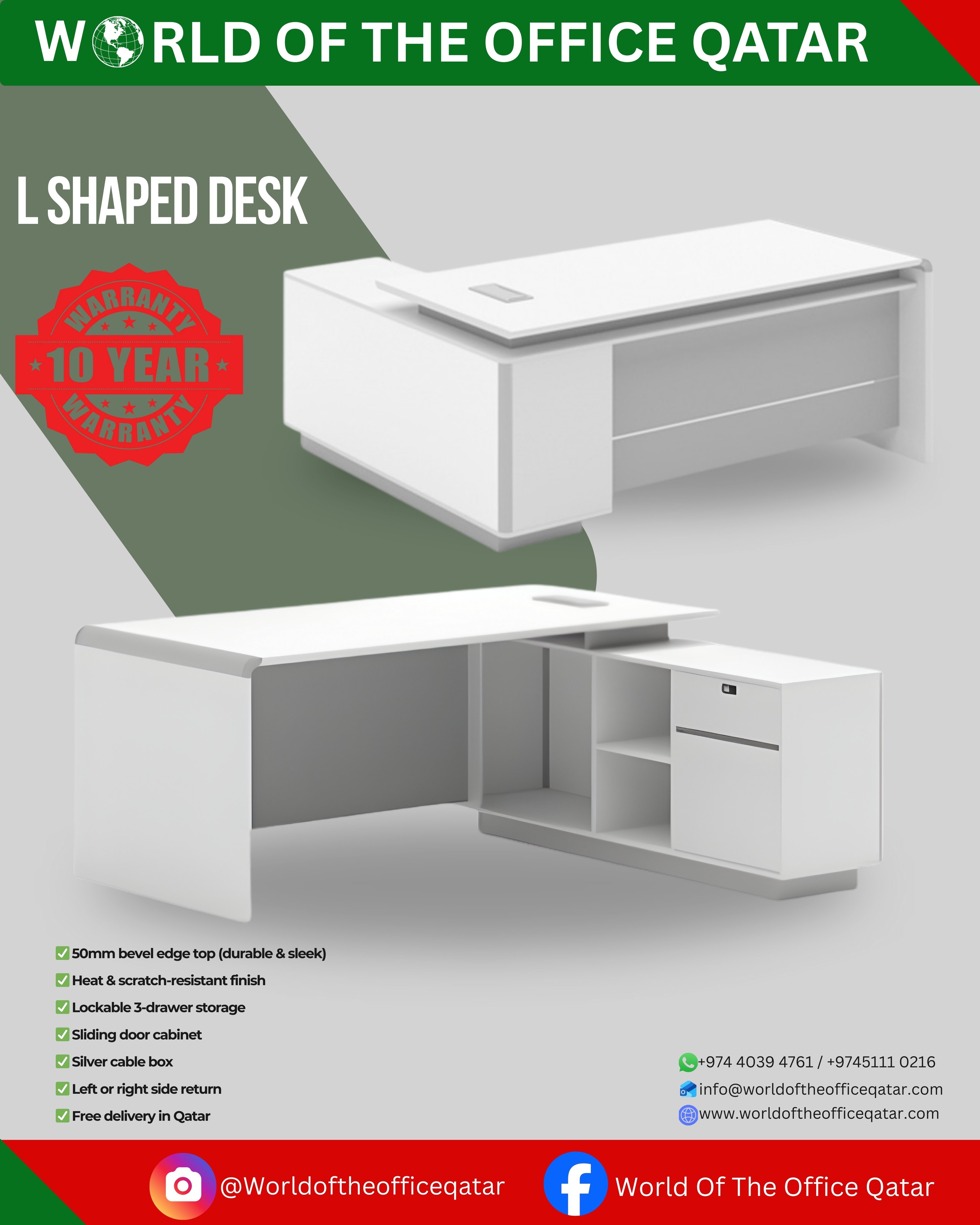 L Shaped Desk - Image 1