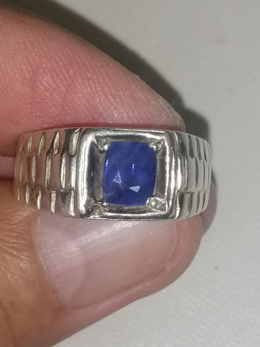 Mens Ring Blue Sapphire - Image 1