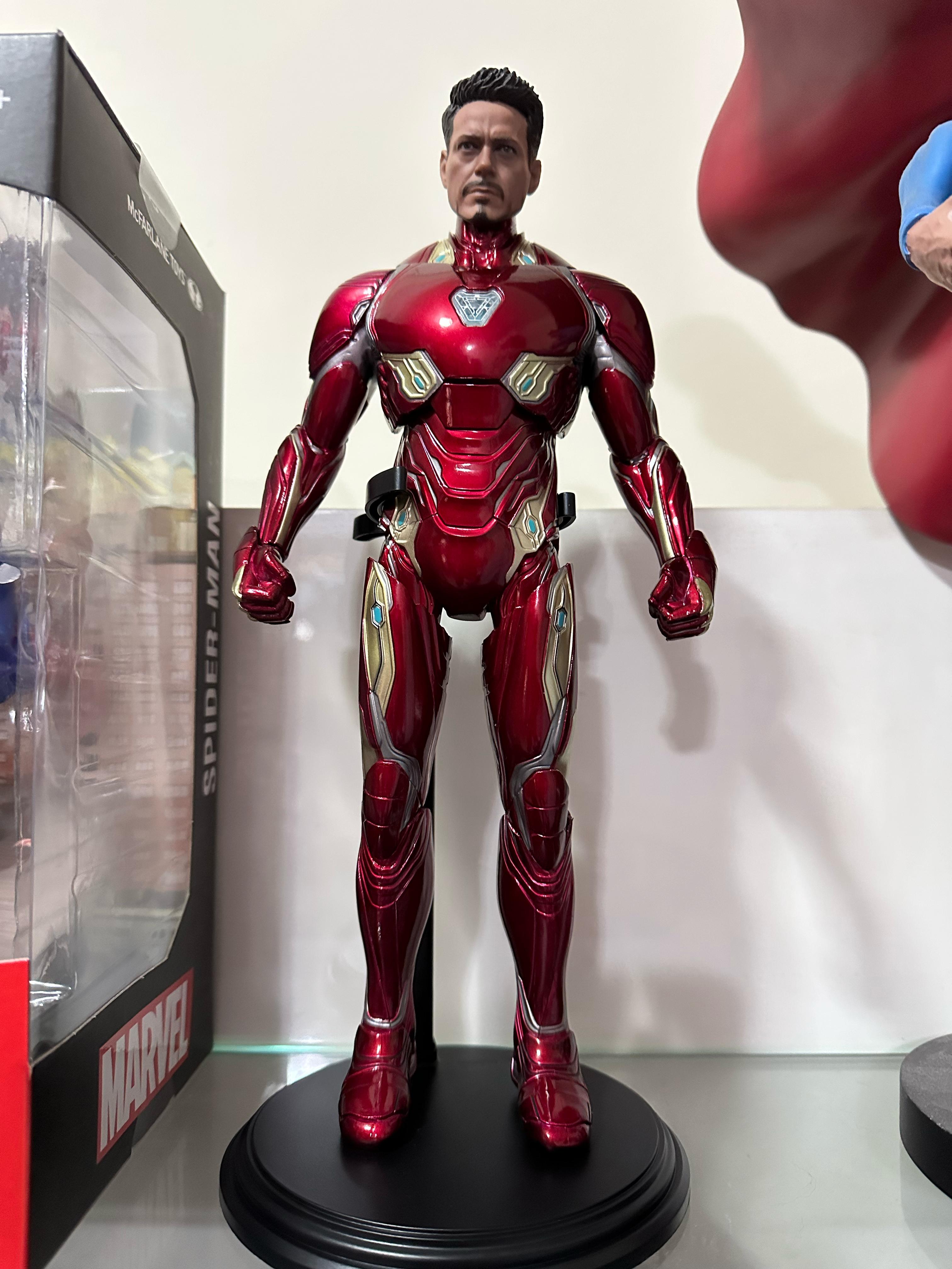 MARVEL 1:6 Scale Iron for Man MK50 Static Display Figure with Realistic Head Sculpt - Red & Golden Armor Collectible Toy for Adults, Detailed Superhero Statue Gift for Fans - Image 3