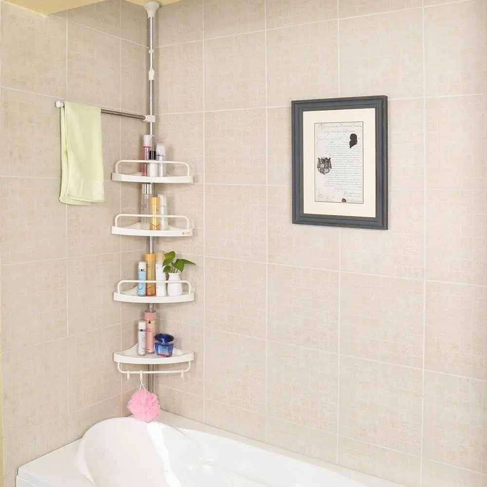 4 Layer Bathroom Corner Telescopic Adjustable Organizer Tower - Image 8