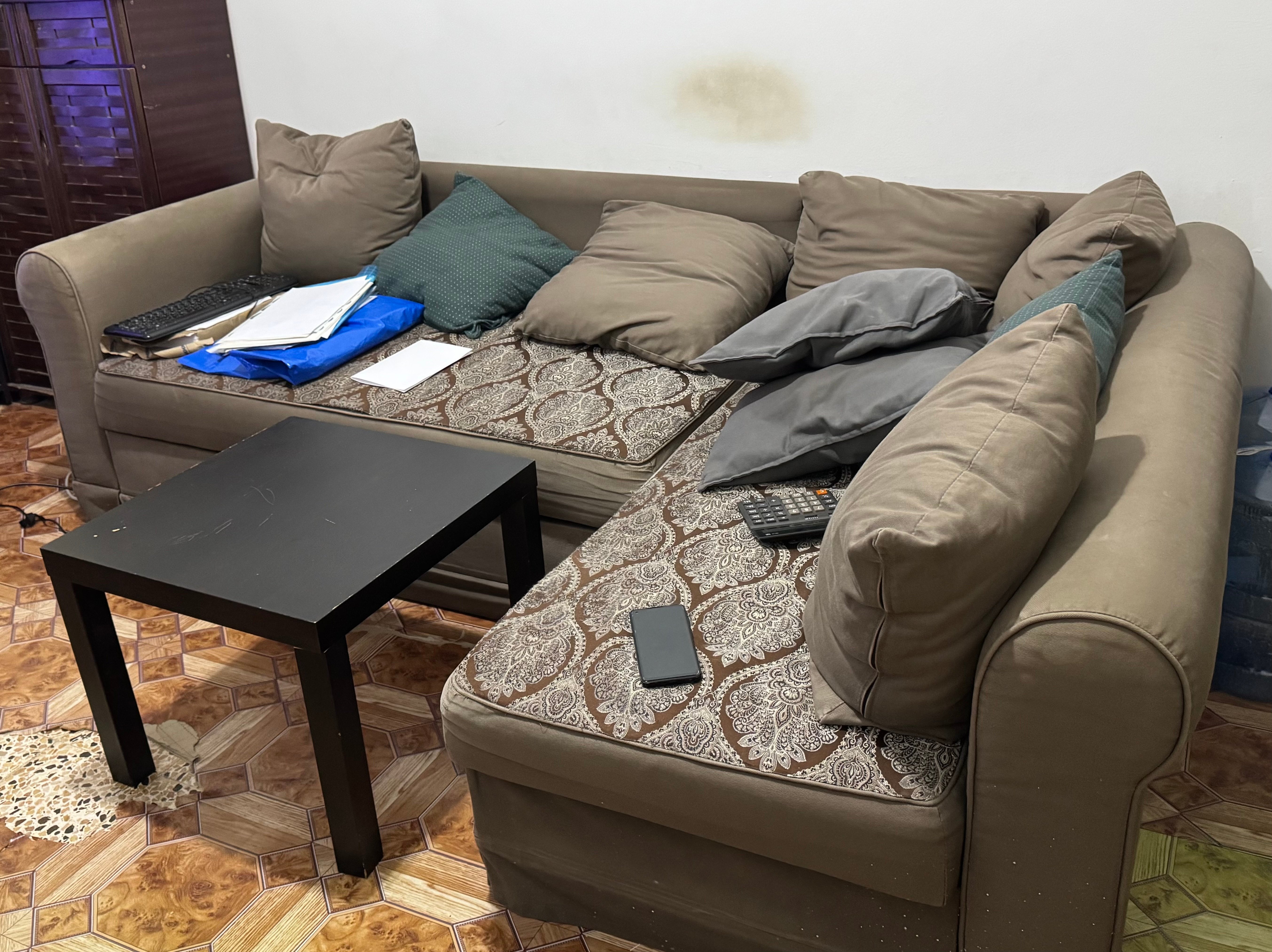 King size bed , 6 door wardrobe and IKEA sofa bed - Image 3