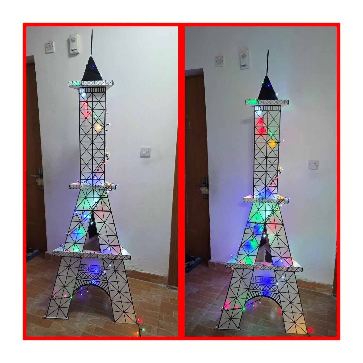 3D Backdrop Eiffel tower decor 6ft. Used for show piece orChristmas decorations - Image 1