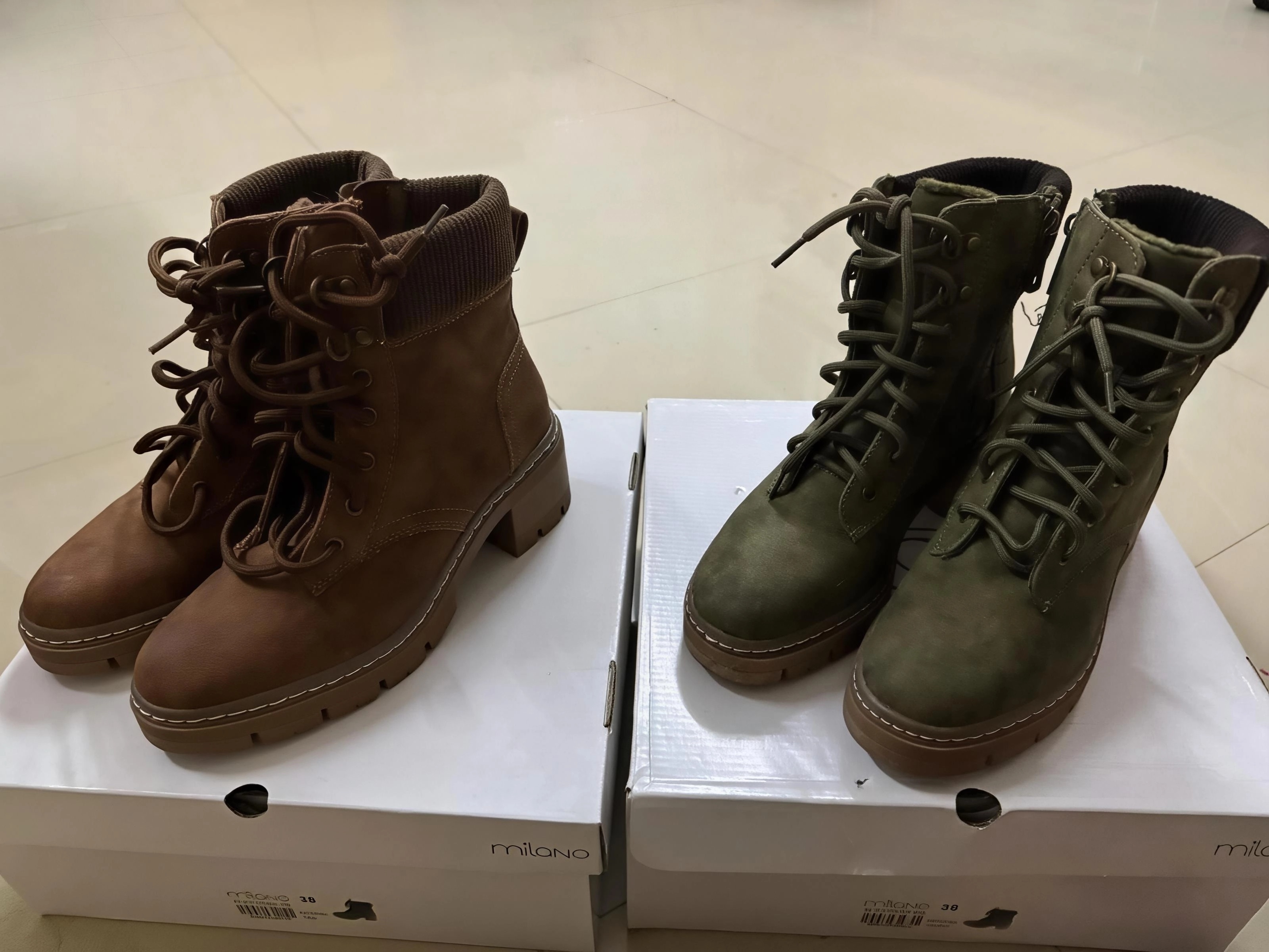 Milano Winter Boots – Size 38 (Khaki Green) - Image 6