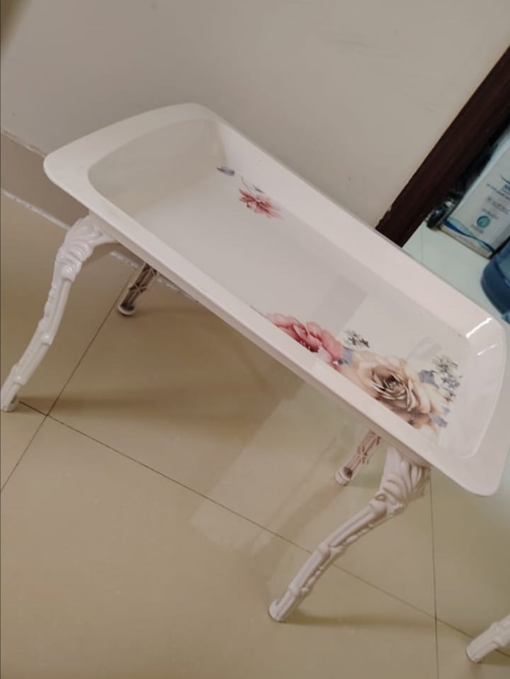 2 Pcs Small Plastic Tray Style Coffee Tables Both 60 QR  - Image 2