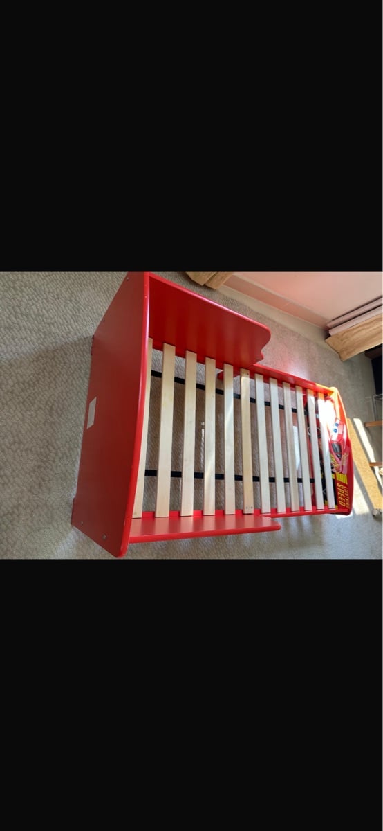 Kids Red Car Bed – Disney Cars Theme – Very Clean” - Image 3