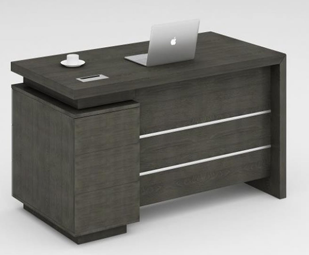 Model:- T09 Executive office desk , size: 140x70x75 cm. with built in 3d drawers .. - Image 1