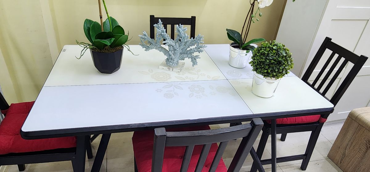 Home centre Dining table 4 chair - Image 2