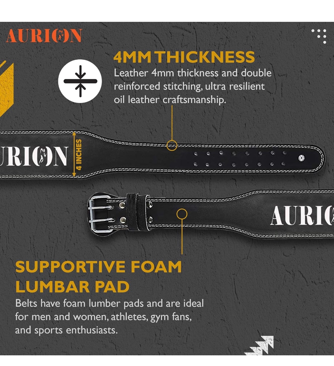 Weight Lifting Belt -  Black - Large - Image 5