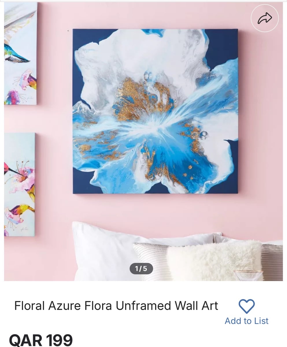 Floral Wall Art - 80x80 cm - Image 2