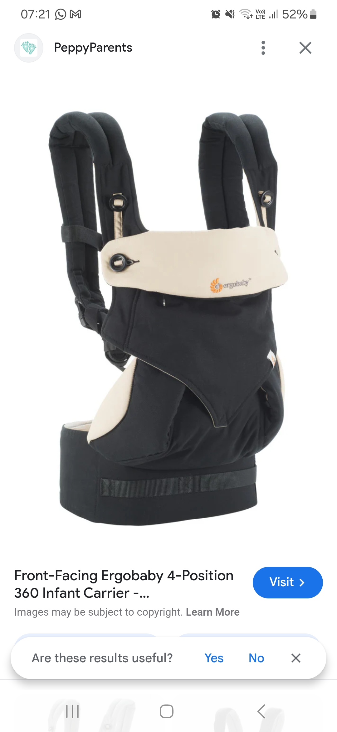 Ergobaby carrier with newborn insert  - Image 4