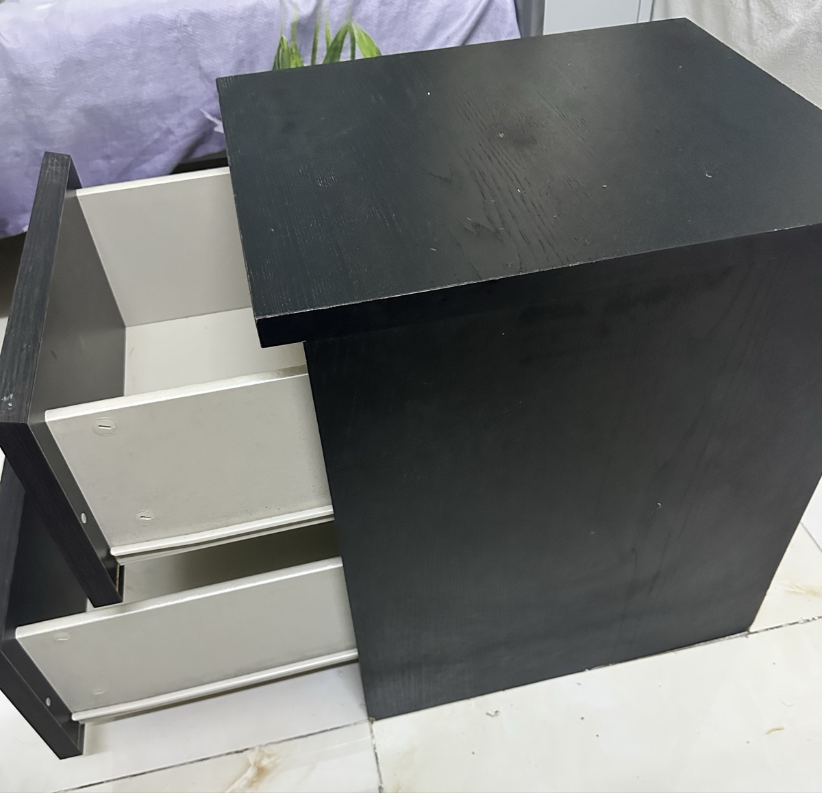 Bedside Table with Drawers - Image 1