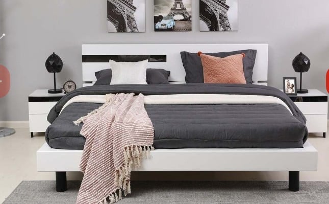 Pan Emirates Bed + Side Stool + Mattress ( Almost New) - Image 1