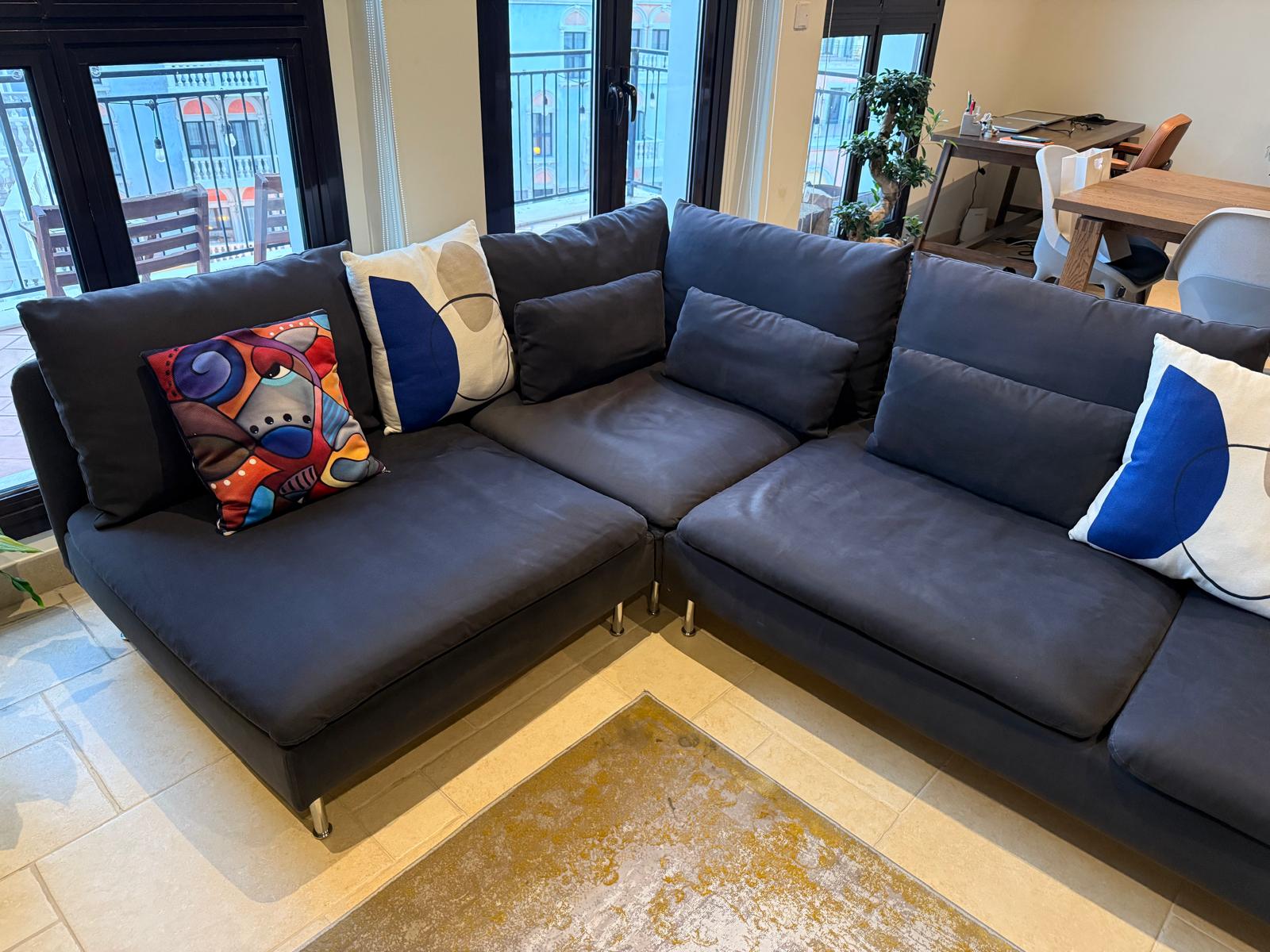  Sofa L Shape Dark grey good as new - Ikea - Image 2
