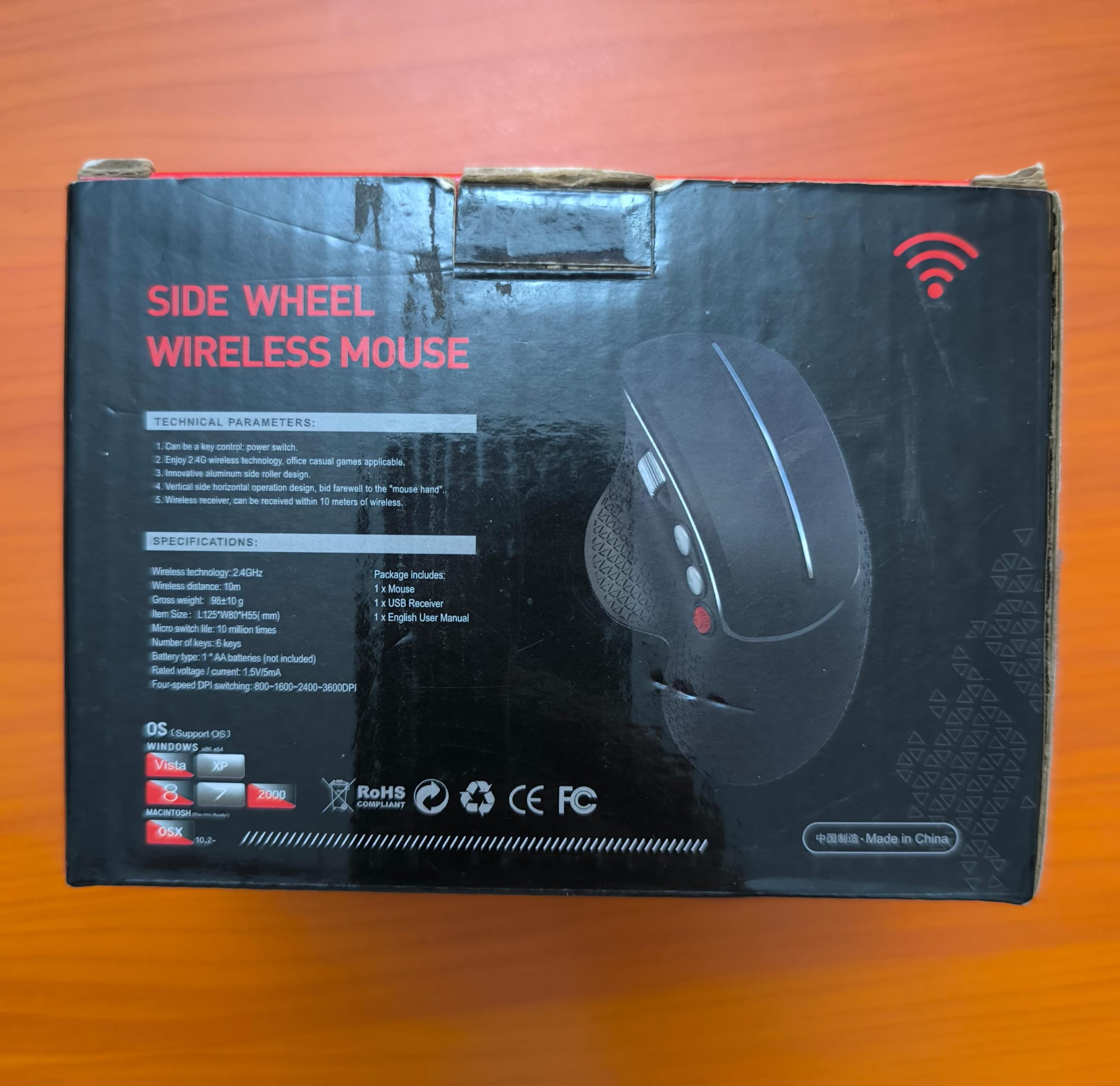 Ergonomic Wireless Mouse, side scroller and DPI switching  - Image 5