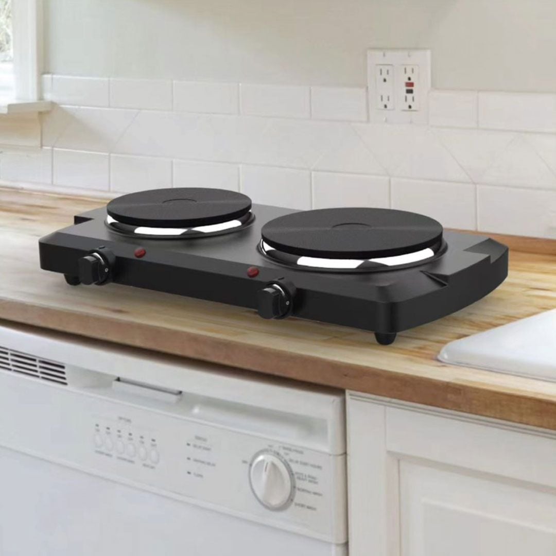 Portable Dual Electric Stove 2500W & 6 HEATING LEVELS-Green Lion 4776 - Image 2