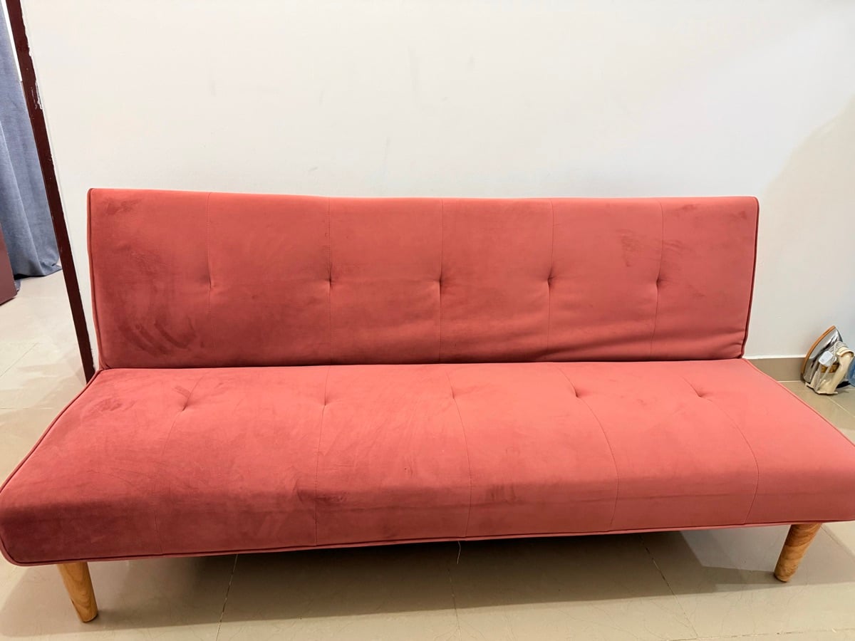 SOFA CUM BED , 4 chairs table, side table and small cupboard - Image 2