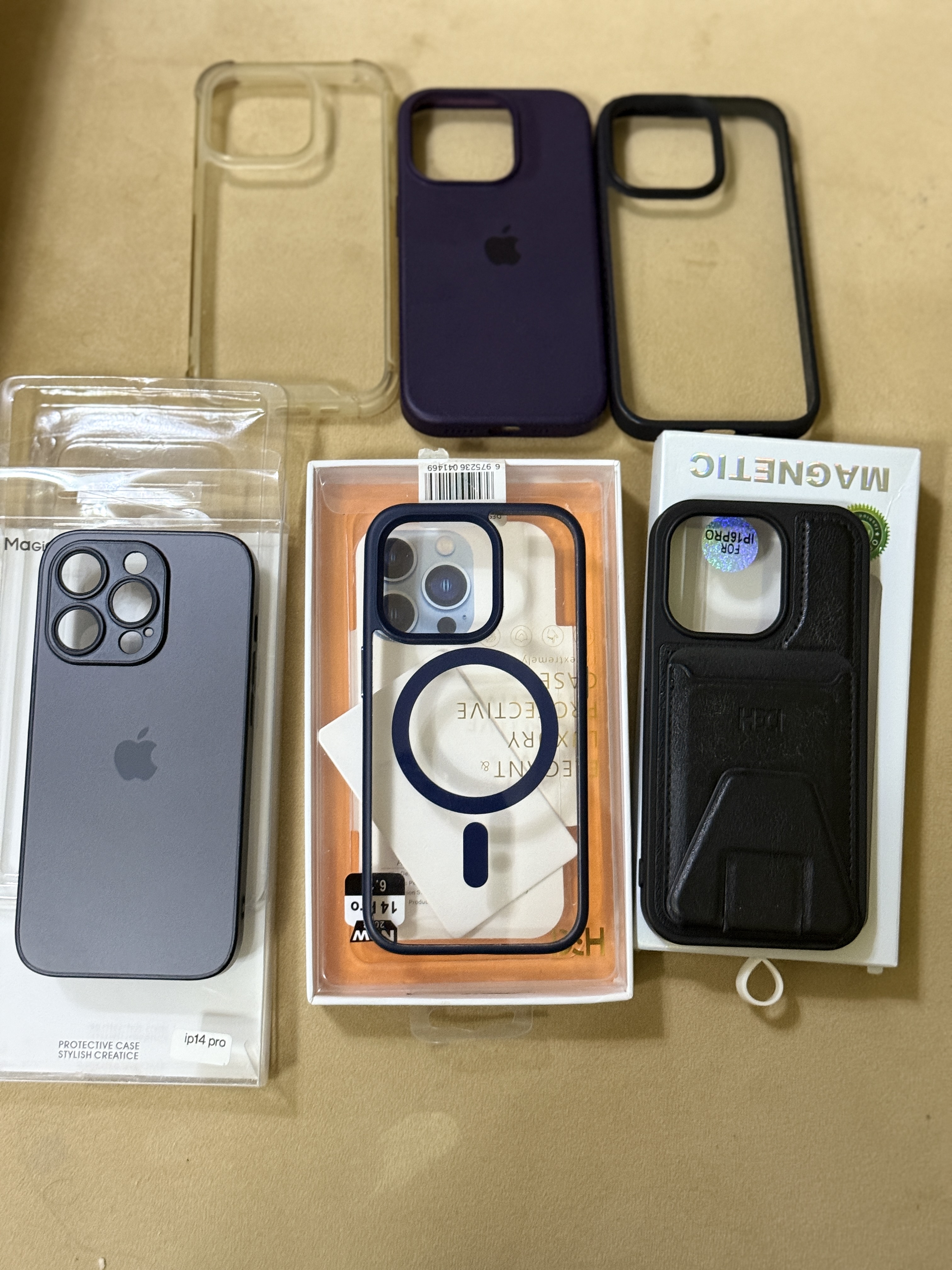 iPhone 14 Pro 6 Pieces back cases covers in new condition with reasonable price - Image 1