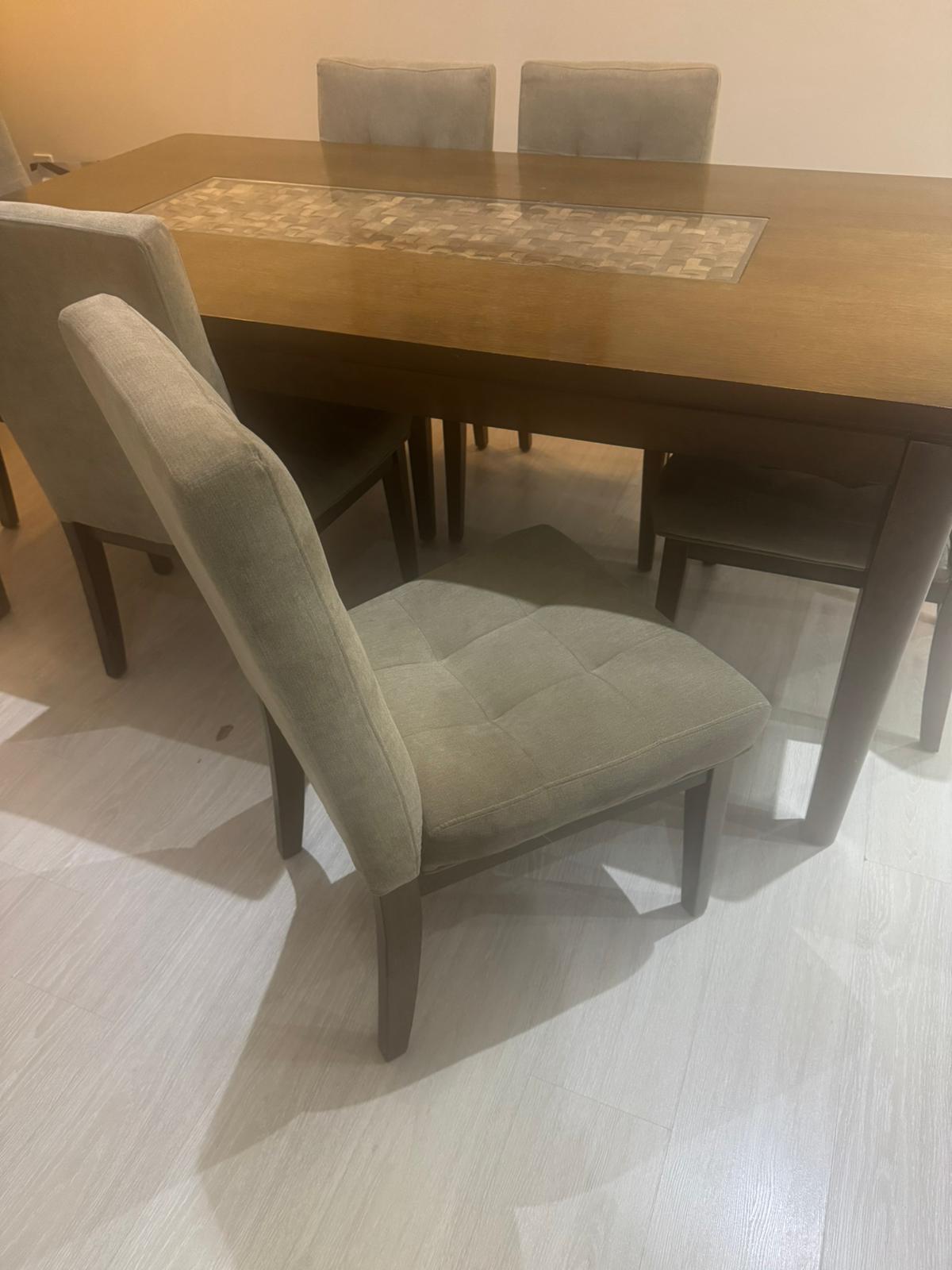 dinning table with 6 uplostery chairs - Image 5
