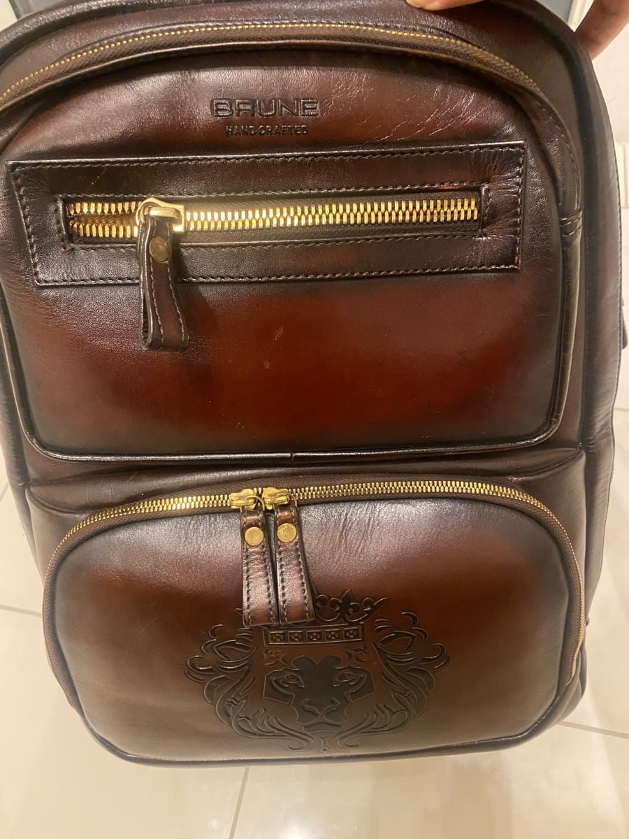 Leather backpack for men - Image 6