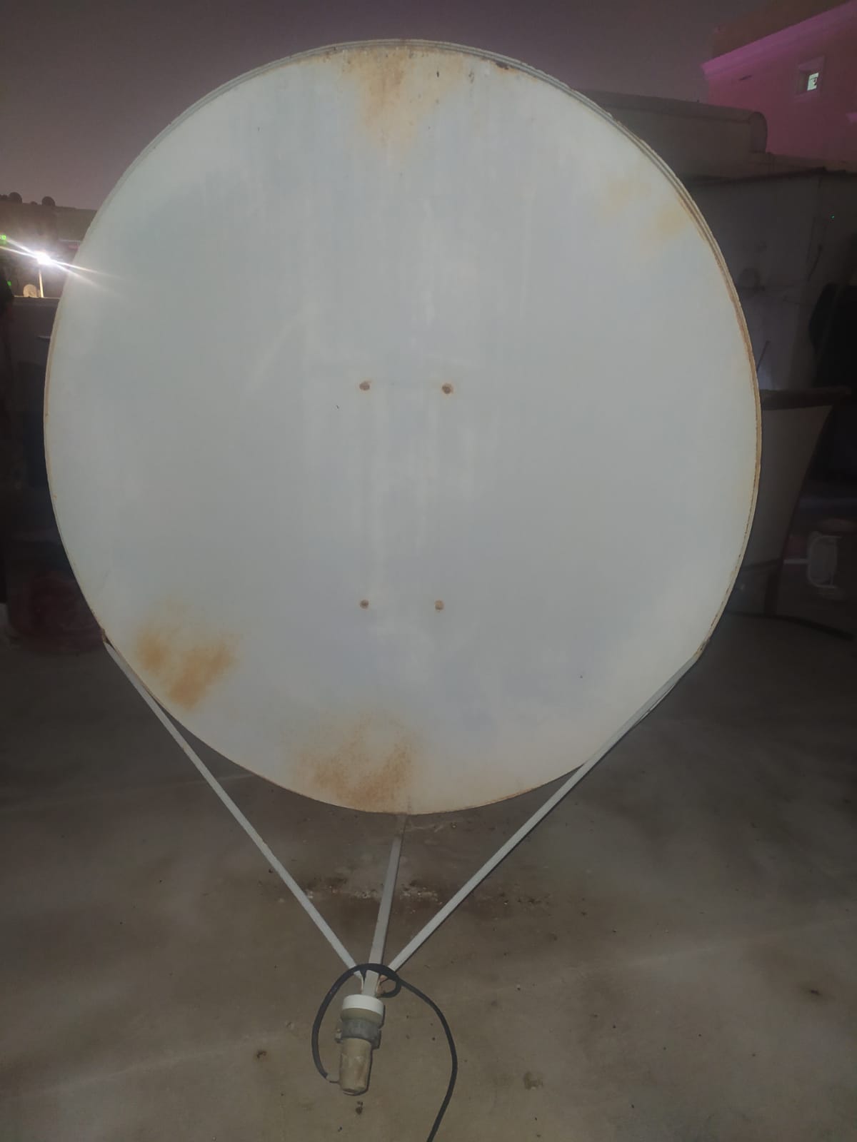 Satellite Dish Big, Airtel HD Receiver, LG LED TV 32inch 3D with Glass (not smart) - Image 1