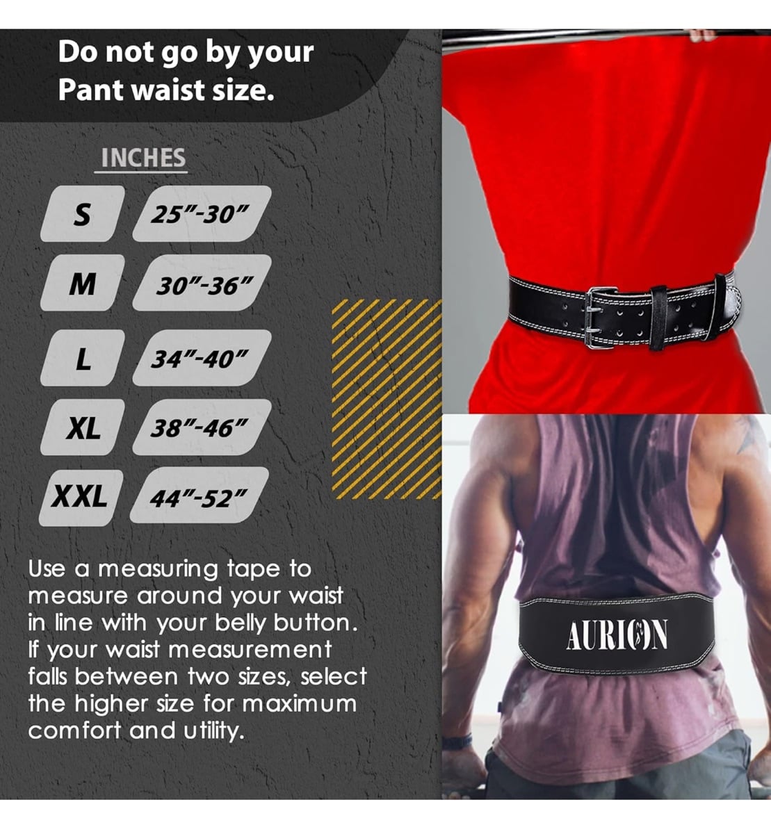 Weight Lifting Belt -  Black - Large - Image 2