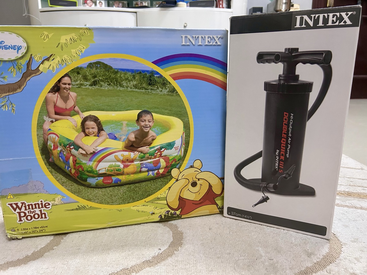 For sale…  Winnie The Pooh Inflatable Pool + Intex Air pump - Image 5