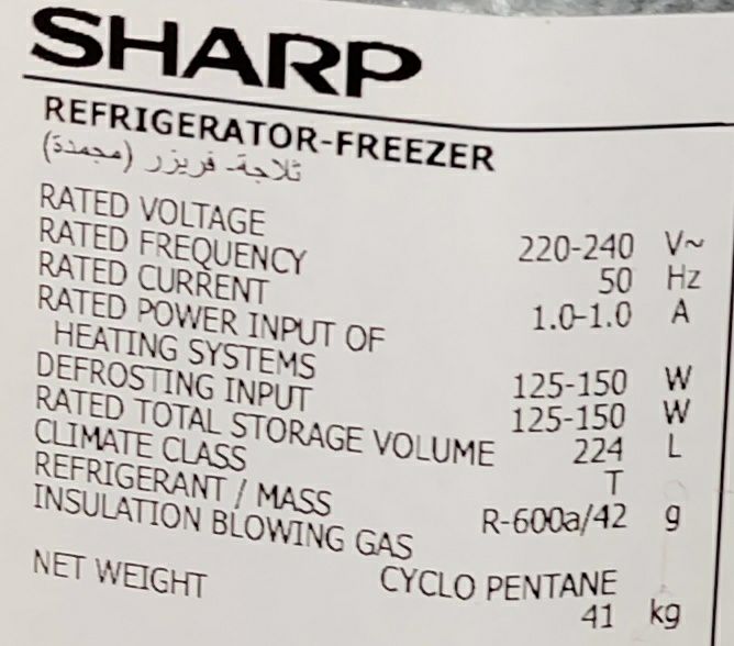FOR SALE: SHARP Refrigerator-Freezer - Image 3