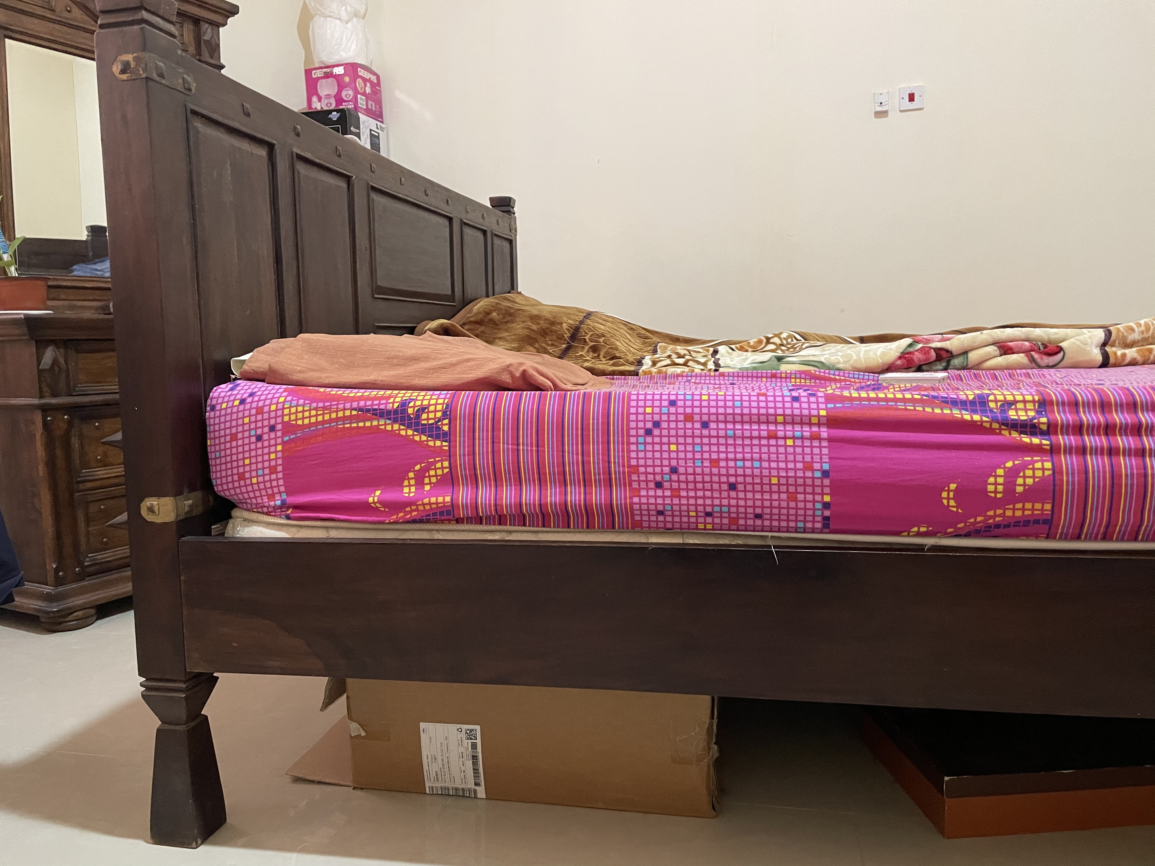 King Size Cot with Bed - original Wood  - Image 13