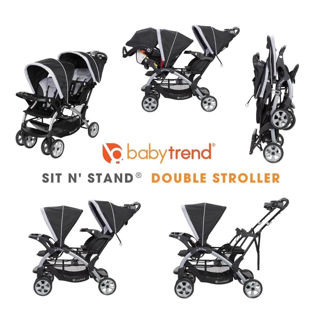 Baby Trend Sit N' Stand double stroller excellent condition - Image 2