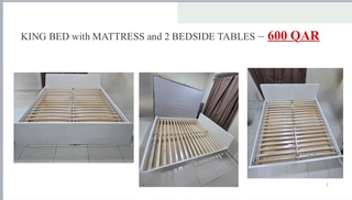 Queen Bed with mattress - Image 1