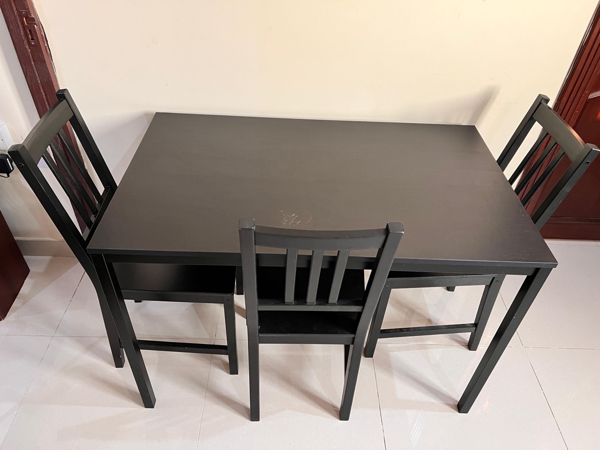 Ikea Dining table with 3 chairs - Image 3