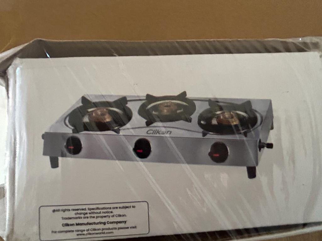 Clikon CK4290 Triple Burner Stainless steel Gas Stove - Image 2