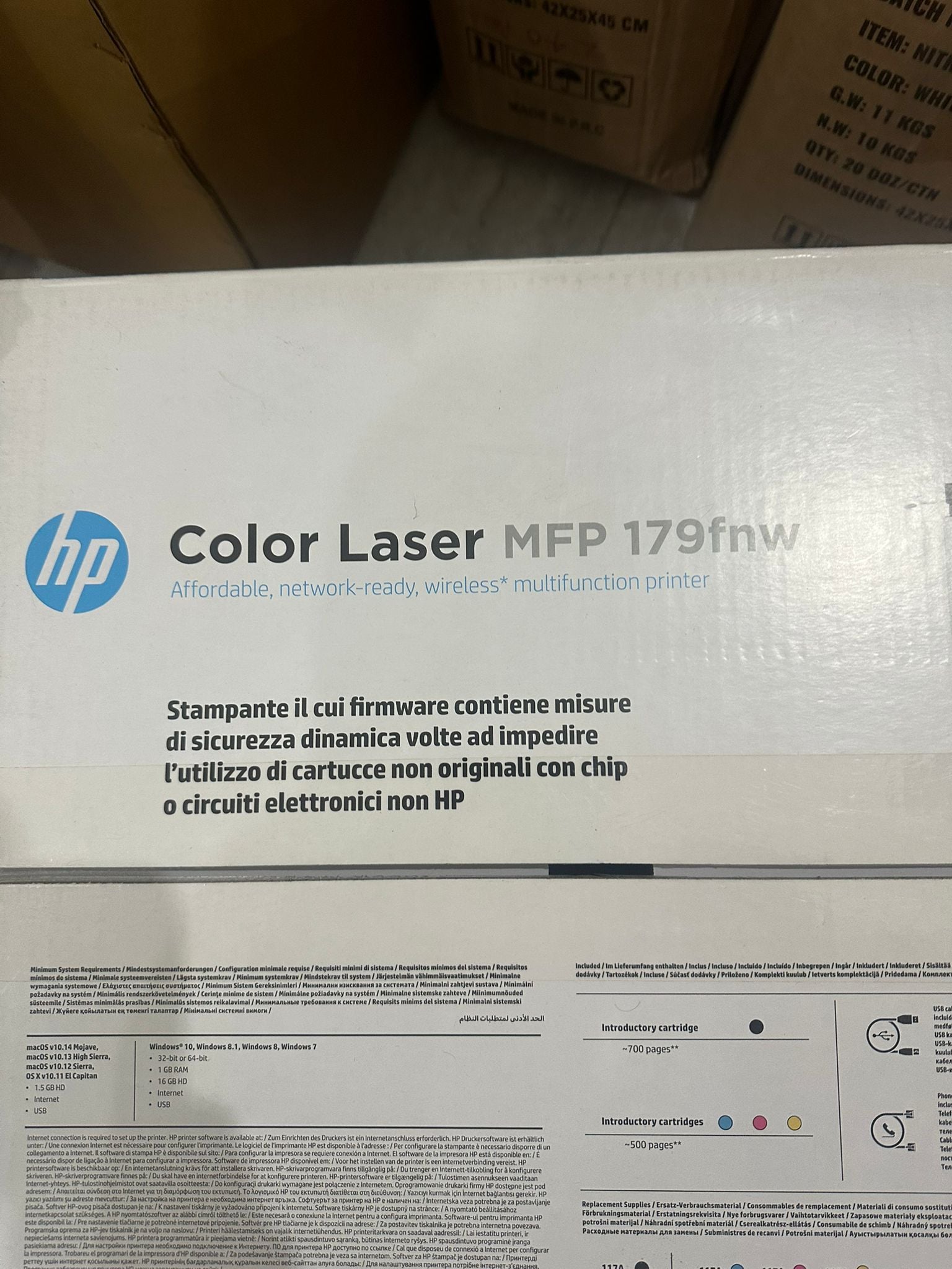 HP Color  laser printer MFP 179NW With used cartridges - Image 3